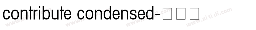 contribute condensed字体转换
